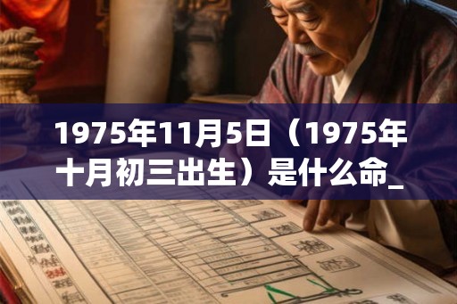 1975年11月5日(1975年十月初三出生)是什么命_命运如何 1975年11月5日(1975年十月初三出生)是什么命_命运如何