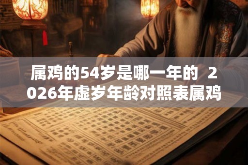 属鸡的54岁是哪一年的  2026年虚岁年龄对照表属鸡的