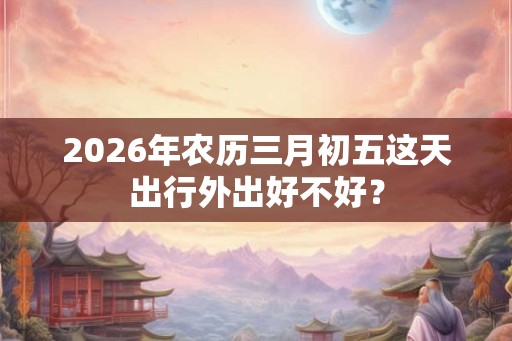 2026年农历三月初五这天出行外出好不好？