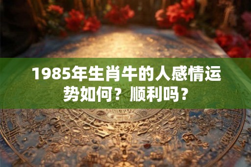 1985年生肖牛的人感情运势如何？顺利吗？