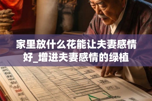 家里放什么花能让夫妻感情好_增进夫妻感情的绿植