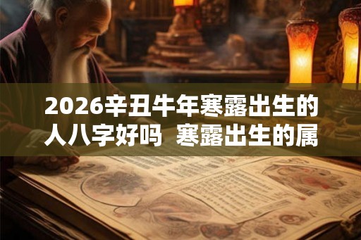 2026辛丑牛年寒露出生的人八字好吗 寒露出生的属牛人命运怎么样 2026辛丑牛年寒露出生的人八字好吗 寒露出生的属牛人命运怎么样