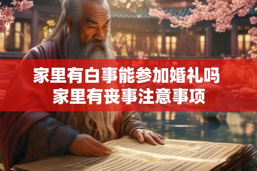 家里有白事能参加婚礼吗 家里有丧事注意事项 家里有白事能参加婚礼吗 家里有丧事注意事项