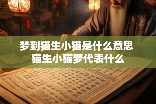 梦到猫生小猫是什么意思 猫生小猫梦代表什么