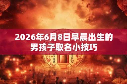2026年6月8日早晨出生的男孩子取名小技巧