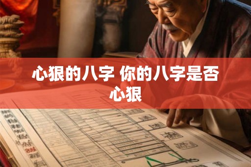 心狠的八字 你的八字是否心狠