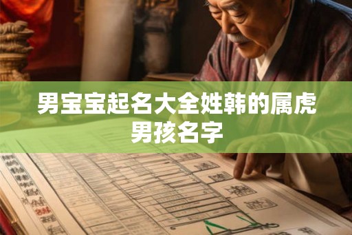 男宝宝起名大全姓韩的属虎男孩名字