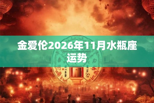 金爱伦2026年11月水瓶座运势