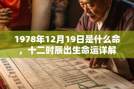1978年12月19日是什么命，十二时辰出生命运详解
