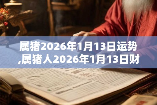 属猪2026年1月13日运势,属猪人2026年1月13日财运,生肖猪2026年1月13日运势