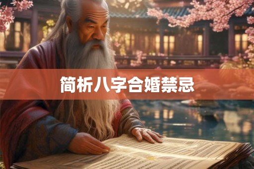 简析八字合婚禁忌