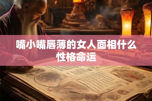 嘴小嘴唇薄的女人面相什么性格命运