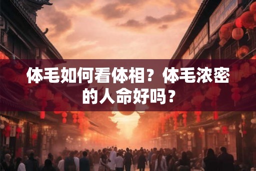 体毛如何看体相?体毛浓密的人命好吗? 体毛如何看体相?体毛浓密的人命好吗?