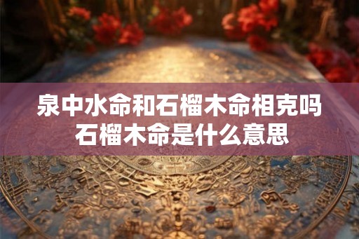 泉中水命和石榴木命相克吗 石榴木命是什么意思 泉中水命和石榴木命相克吗 石榴木命是什么意思