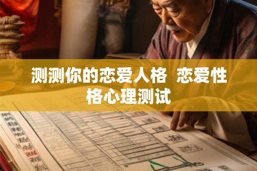 测测你的恋爱人格  恋爱性格心理测试