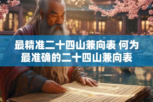 最精准二十四山兼向表 何为最准确的二十四山兼向表