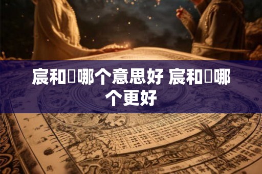 宸和莀哪个意思好 宸和莀哪个更好