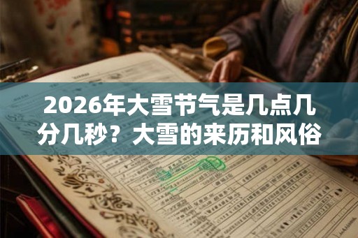2026年大雪节气是几点几分几秒？大雪的来历和风俗介绍