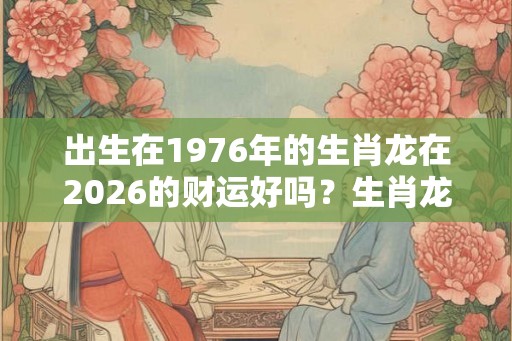 出生在1976年的生肖龙在2026的财运好吗?生肖龙的本命佛是谁? 出生在1976年的生肖龙在2026的财运好吗?生肖龙的本命佛是谁?