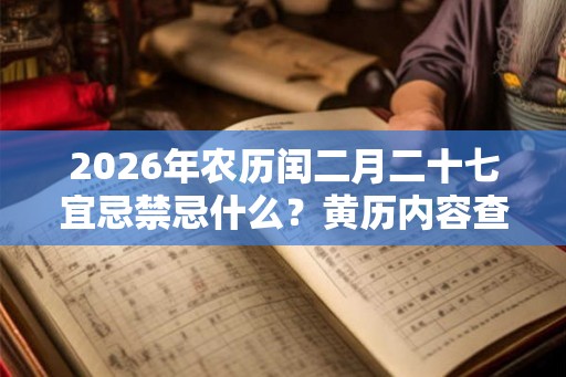 2026年农历闰二月二十七宜忌禁忌什么？黄历内容查询