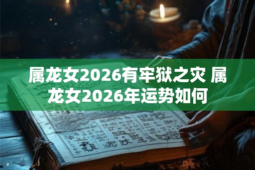 属龙女2026有牢狱之灾 属龙女2026年运势如何 属龙女2026有牢狱之灾 属龙女2026年运势如何