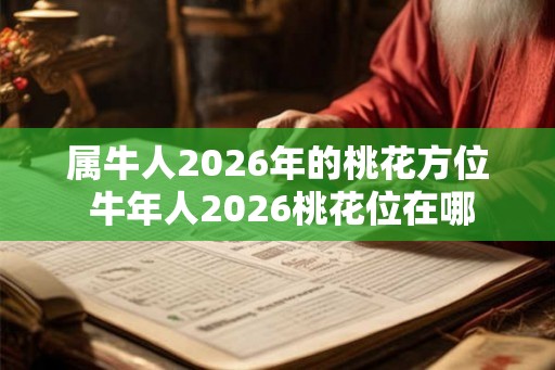 属牛人2026年的桃花方位 牛年人2026桃花位在哪