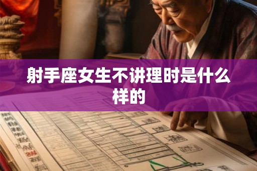 射手座女生不讲理时是什么样的
