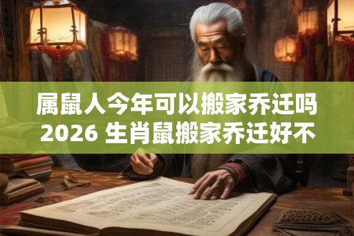 属鼠人今年可以搬家乔迁吗2026 生肖鼠搬家乔迁好不好