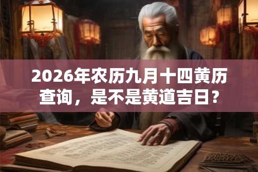 2026年农历九月十四黄历查询,是不是黄道吉日? 2026年农历九月十四黄历查询,是不是黄道吉日?