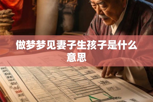 做梦梦见妻子生孩子是什么意思