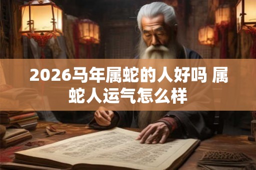 2026马年属蛇的人好吗 属蛇人运气怎么样