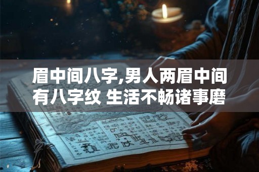眉中间八字,男人两眉中间有八字纹 生活不畅诸事磨难？