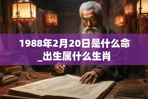 1988年2月20日是什么命_出生属什么生肖