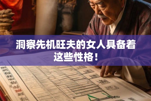 洞察先机旺夫的女人具备着这些性格！
