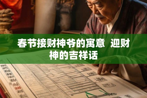春节接财神爷的寓意  迎财神的吉祥话