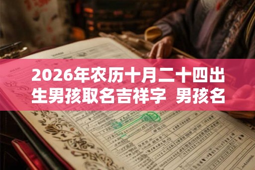 2026年农历十月二十四出生男孩取名吉祥字  男孩名字推荐