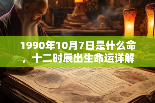 1990年10月7日是什么命,十二时辰出生命运详解 1990年10月7日是什么命,十二时辰出生命运详解