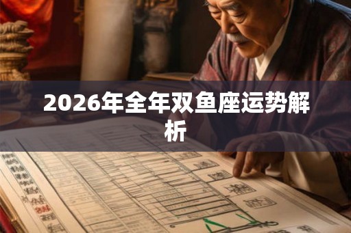 2026年全年双鱼座运势解析
