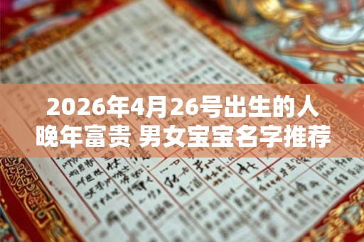 2026年4月26号出生的人晚年富贵 男女宝宝名字推荐