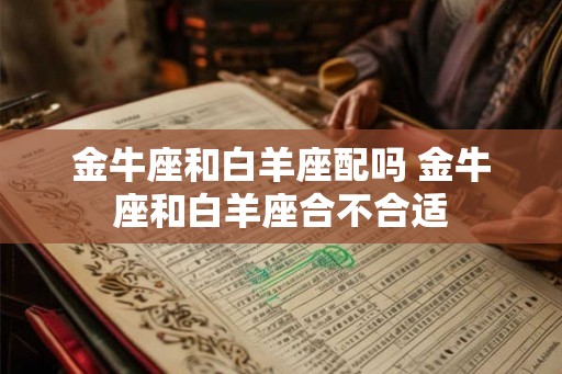 金牛座和白羊座配吗 金牛座和白羊座合不合适