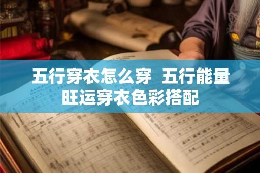 五行穿衣怎么穿  五行能量旺运穿衣色彩搭配