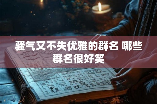 骚气又不失优雅的群名 哪些群名很好笑