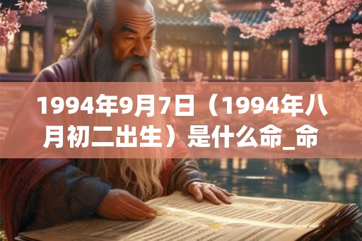 1994年9月7日（1994年八月初二出生）是什么命_命运如何