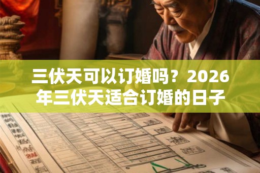 三伏天可以订婚吗？2026年三伏天适合订婚的日子