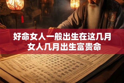 好命女人一般出生在这几月  女人几月出生富贵命