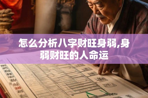 怎么分析八字财旺身弱,身弱财旺的人命运