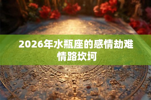 2026年水瓶座的感情劫难 情路坎坷