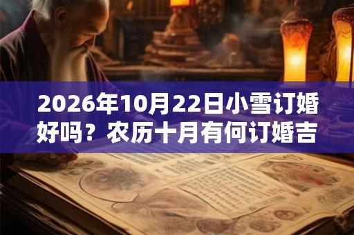2026年10月22日小雪订婚好吗？农历十月有何订婚吉日？