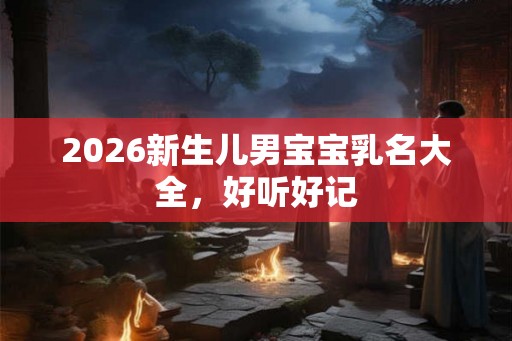 2026新生儿男宝宝乳名大全，好听好记