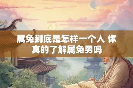 属兔到底是怎样一个人 你真的了解属兔男吗